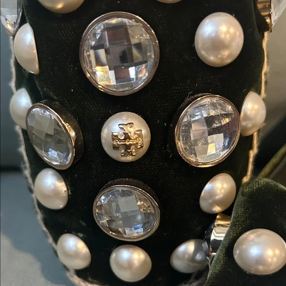 Tory Burch Vail Espadrille flats Size 7 1/2 retail $298 NWOT green suede - Picture 4 of 9